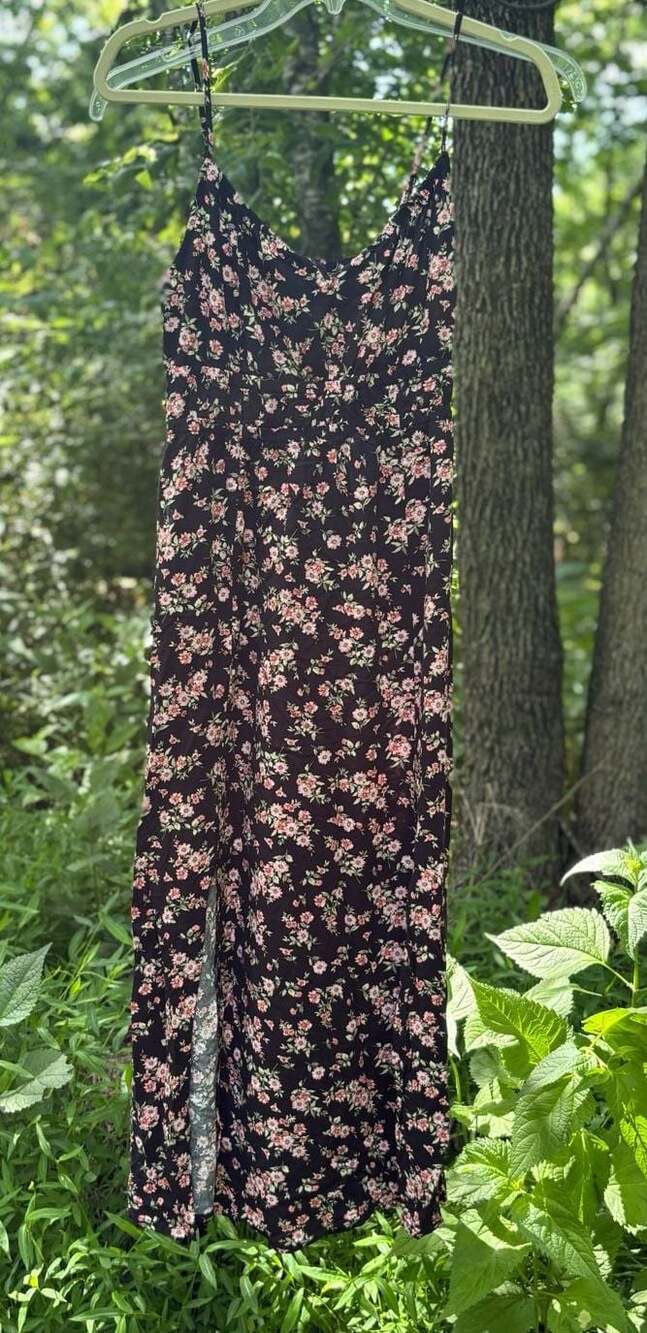Floral Print Spaghetti Strap Maxi Dress